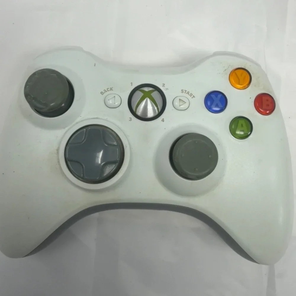 Microsoft Xbox 360 Wireless Controller White Model 1403 Official OEM Gamepad